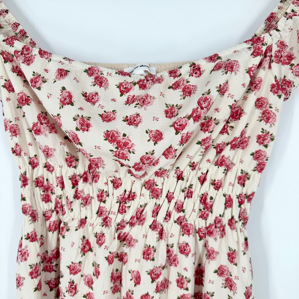 REVOLVE Superdown Heidi Mini Dress Floral Off The Shoulder Smocked Fit and Flare - Picture 6 of 13